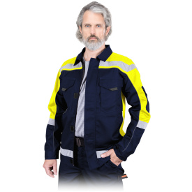 Męska bluza ochronna o dominującym czarnym kolorze