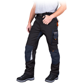 Czarno-granatowe spodnie ochronne do pasa NEW AGE