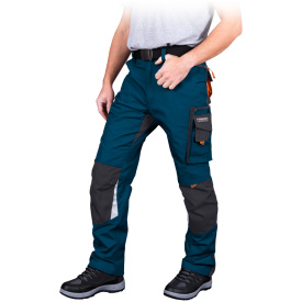 Granatowe-czarne spodnie ochronne do pasa NEW AGE