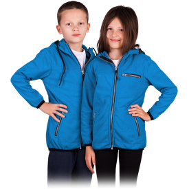 Bluza z polaru dla dzieci w kolorze niebieskim zapinana na suwak POLAR-KIDS