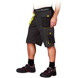 Czarno-żółte krótkie spodnie ochronne FORMEN