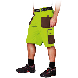 Zielone krótkie spodnie ochronne FORMEN