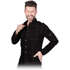 Bluza kucharska z długim rękawem w czarnym kolorze