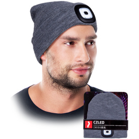 Czapka zimowa z latarką LED -CZLED S