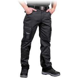 Szaro-czarne spodnie ochronne do pasa MORTON