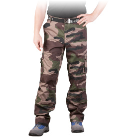 Spodnie ochronne do pasa w kolorze moro