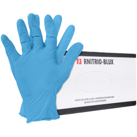 Nitrylowe rękawice w kolorze niebieskim - bezpudrowe